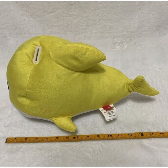 Pinkfong Baby Shark Coin Piggy Bank Plush Yellow Money Box - Picture 11 of 11